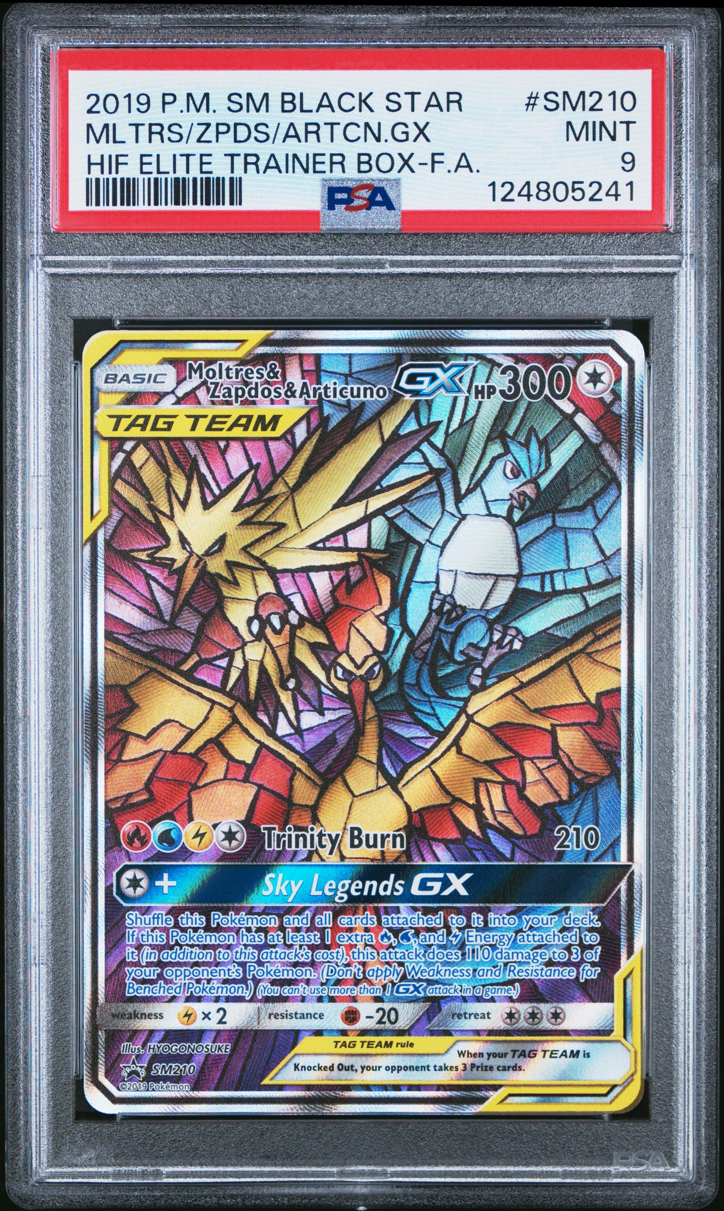Moltres&Zapdos&Articuno GX #SM210 PSA9