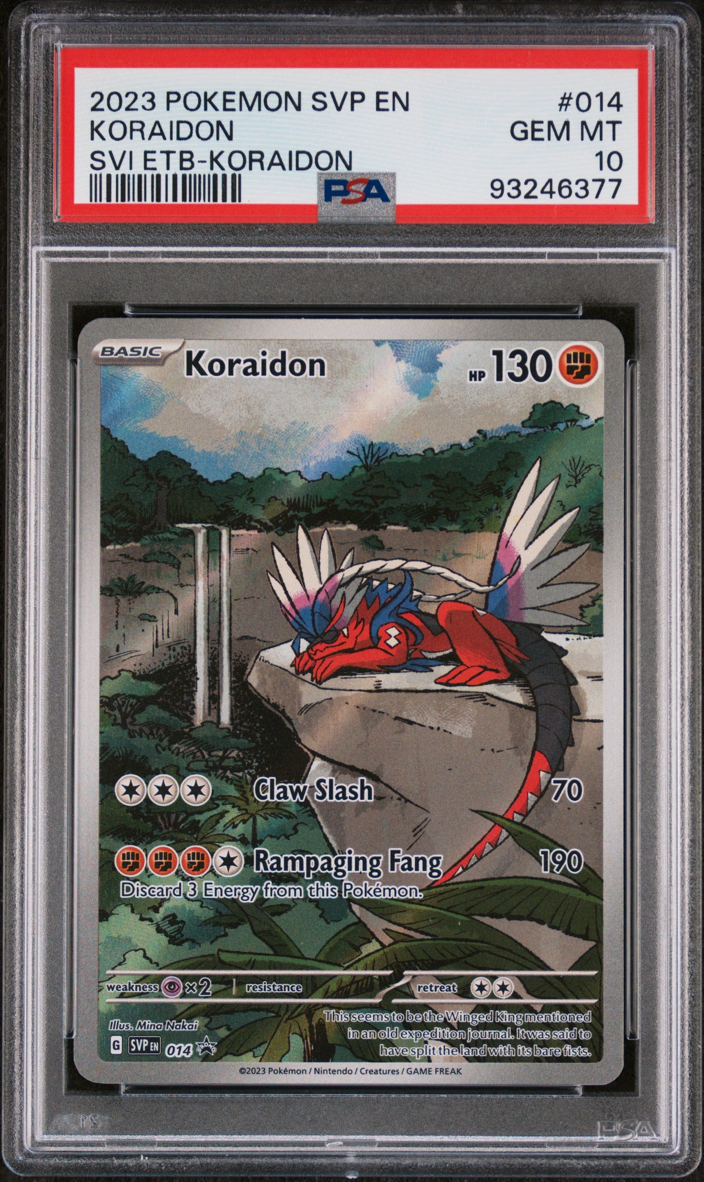 Koraidon SVI ETB Black Star Promo #014 PSA 10
