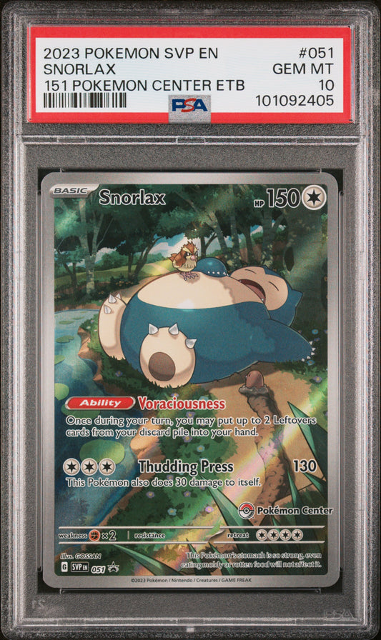 Snorlax Pokemon Center #051 PSA10